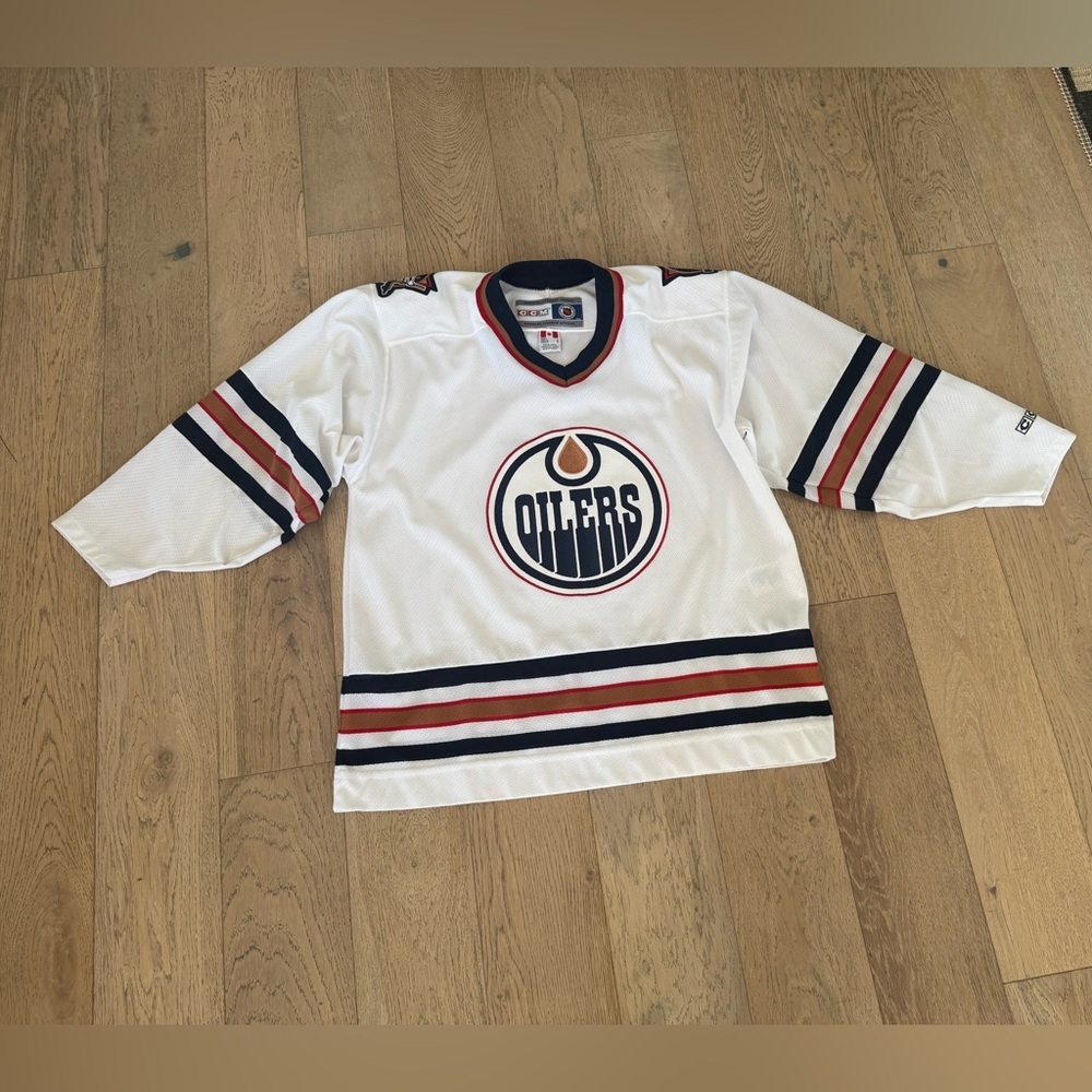 Edmonton Oilers NHL Hockey CCM Jersey LG L mens